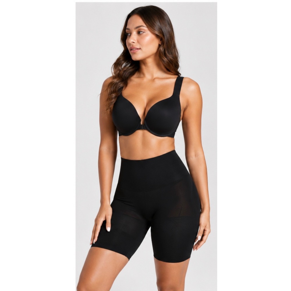 ASSETS by Spanx Women Black High Waisted‎ Shaping Short 10125R Size Small NWT